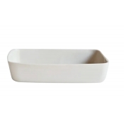 Jars Cantine Craie/White Platter/Rectangular Dish - 10.9"