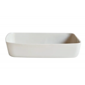 Jars Cantine Craie/White Platter/Rectangular Dish - 8.7"