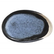 Jars Wabi Awa/Blue Oval Platter - 14.7"