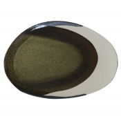 Jars Wabi Seidou/Green Oval Platter - 14.7"