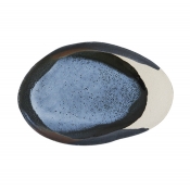 Jars Wabi Awa/Blue Platter/Oval Dish - 9.45"