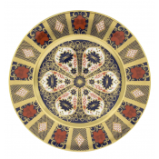 Royal Crown Derby Old Imari Solid Gold Band Salad Plate - 8"