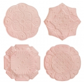 Juliska Jardins Du Monde Dessert/Salad Plate Assorted Set/4 - Blush
