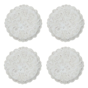 Juliska Berry & Thread Whitewash Thistle Cocktail Plate - Set/4
