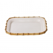 Juliska Classic Bamboo Small Rectangular Platter Natural