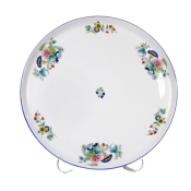 Royal Limoges Paradis Bleu Round Cake Plate - 11.8"