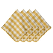 Juliska Gingham Ruffle Napkin Set/4 - Sunshine