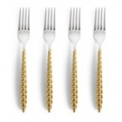 L'Objet Jessica McCormack Shell Gold Stainless Luncheon Forks - Set 4