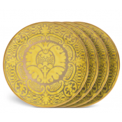 L'Objet Fortuny Orsini Yellow Dessert Plate / 8"- Set 4