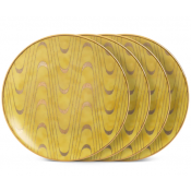 L'Objet Fortuny Apollo Yellow Canape Plate - 6" / Set 4