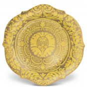 L'Objet Fortuny Orsini Yellow Round Large Platter - 14"