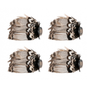 Juliska Feather Napkin Ring - Set/4