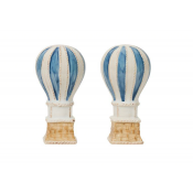 Juliska L'Amour Toujours Hot Air Balloon Salt and Pepper Shakers Set/2 - Chambray