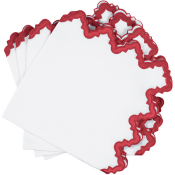 Matouk Aziza Napkin Scarlet - 22" Square - Set of 4