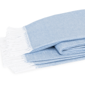 Matouk Pezzo Throw Hazy Blue