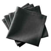 Matouk Chamant Napkin Charcoal - 22" Square - Set of 4