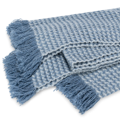 Matouk Cleo Throw Hazy Blue