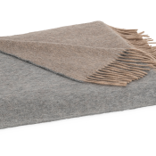 Matouk Paley Throw Flannel Grey/Natural