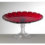 Mario Luca Giusti Ninfea Cake Plate Red - 11.75"