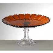 Mario Luca Giusti Ninfea Cake Plate Amber - 11.75"