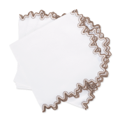Matouk Wave Napkin Chestnut - 22" Square - Set of 4