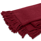 Matouk Lanza Throw Scarlet