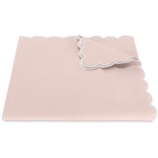 Matouk Dakota Tablecloth Pink/White - 70 x 108