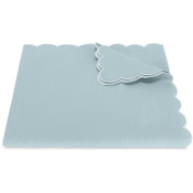 Matouk Dakota Tablecloth Sky/White - 70 x 126