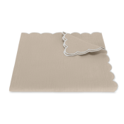 Matouk Dakota Tablecloth Oat/White - 70 x 90