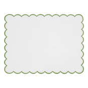 Matouk Dakota Placemat White/Grass - Set of 4