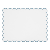 Matouk Dakota Placemat White/Hazy Blue - Set of 4