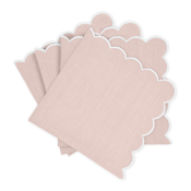 Matouk Dakota Napkin Pink/White - 22" Square - Set of 4