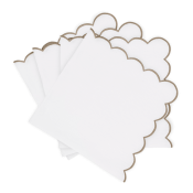 Matouk Dakota Napkin White/Oat - 22" Square - Set of 4