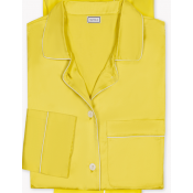 \Matouk Nocturne Pajama Set - Lemon/Bone
