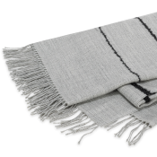 Matouk Amelia Stripe Throw - Pearl