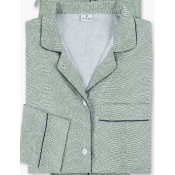 Matouk Jasper Pajama Set - Green / Navy