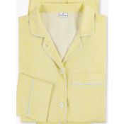 Matouk Jasper Pajama Set - Lemon / Blue