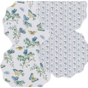 Matouk Reversible Quilted Placemat Baudin Blue / Cabanon Blue - Set of 4