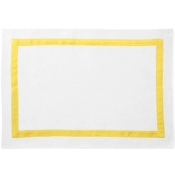 Matouk Lowell Placemat Canary - 22" Square - Set of 4