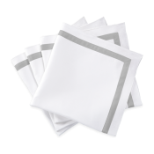Matouk Lowell Napkin Silver - 22" Square - Set of 4