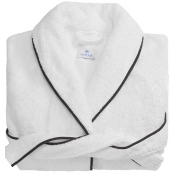 Matouk Cairo Bath Robe - White / Black