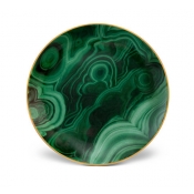 L'Objet Malachite Canape Plate (Set of 4)