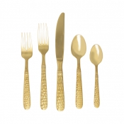 Vietri Martellato Gold 5 Piece Setting