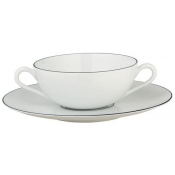 Raynaud Monceau - Noir Cream Soup Cup & Saucer (without cover)