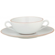 Raynaud Monceau - Orange Cream Soup Cup & Saucer (without cover)