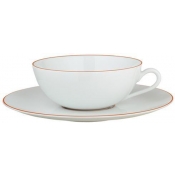 Raynaud Monceau - Orange Tea Cup & Saucer