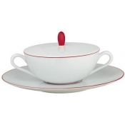 Raynaud Monceau - Rouge Cream Soup Cup & Saucer (without cover)