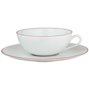 Raynaud Monceau - Rouge Tea Cup & Saucer