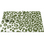 Matouk Iconic Leopard Tablecloth Green - 70 Round