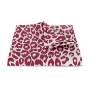 Matouk Iconic Leopard Tablecloth Crimson - 70 x 144